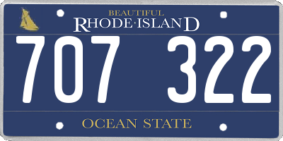 RI license plate 707322