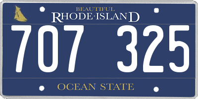 RI license plate 707325