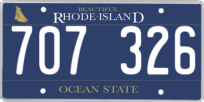 RI license plate 707326