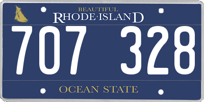 RI license plate 707328