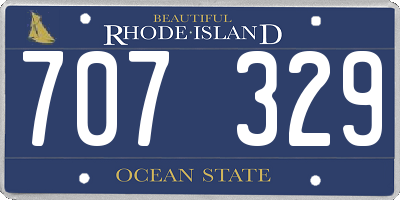 RI license plate 707329