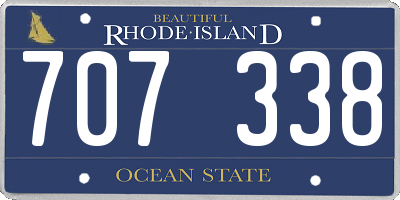 RI license plate 707338