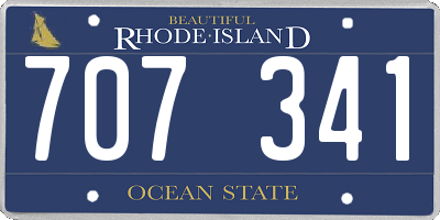 RI license plate 707341
