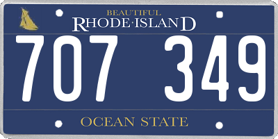 RI license plate 707349