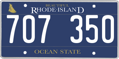 RI license plate 707350
