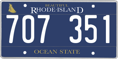 RI license plate 707351