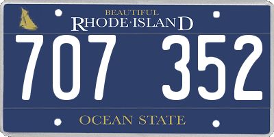 RI license plate 707352