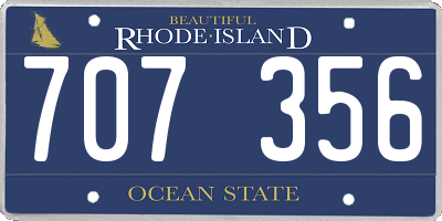 RI license plate 707356