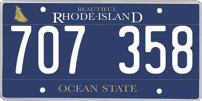 RI license plate 707358