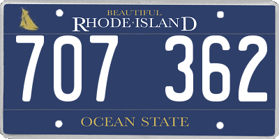 RI license plate 707362