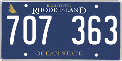 RI license plate 707363
