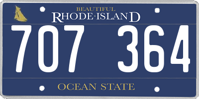 RI license plate 707364