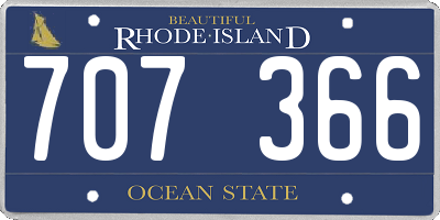 RI license plate 707366
