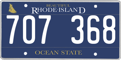 RI license plate 707368
