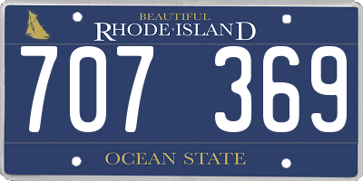 RI license plate 707369
