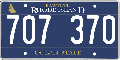 RI license plate 707370