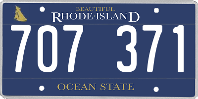RI license plate 707371