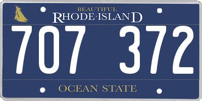 RI license plate 707372