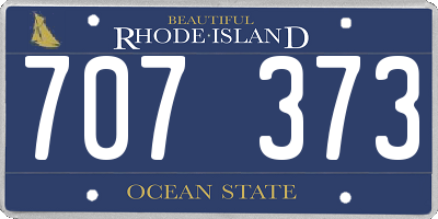 RI license plate 707373
