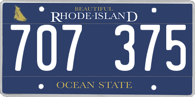 RI license plate 707375