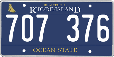 RI license plate 707376