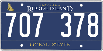 RI license plate 707378