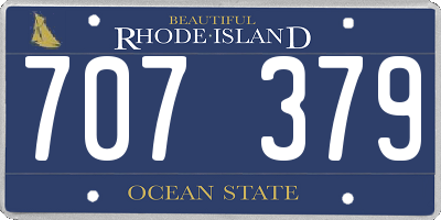 RI license plate 707379