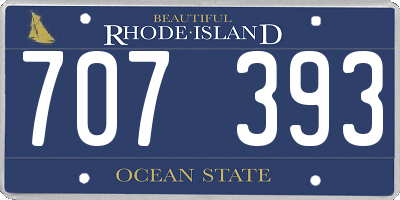 RI license plate 707393