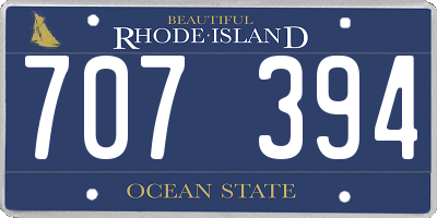 RI license plate 707394