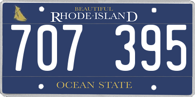 RI license plate 707395