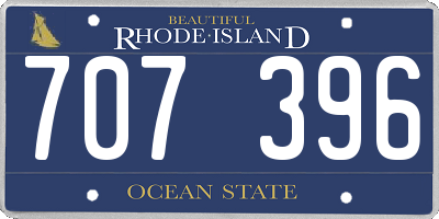 RI license plate 707396