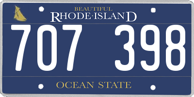 RI license plate 707398