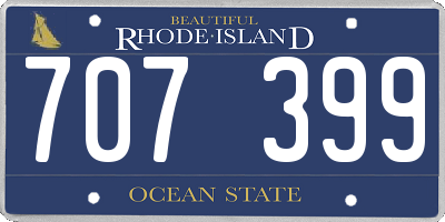 RI license plate 707399