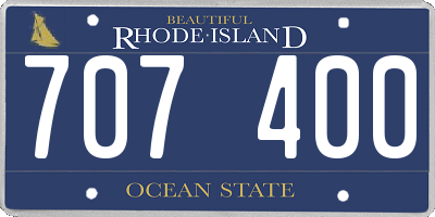 RI license plate 707400