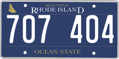 RI license plate 707404