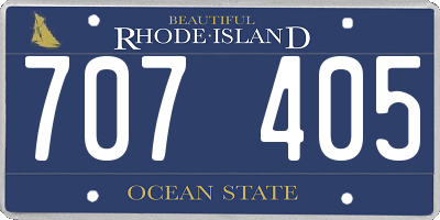 RI license plate 707405