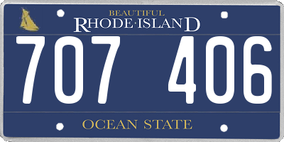 RI license plate 707406
