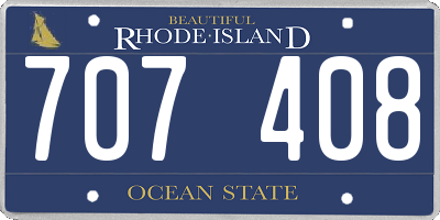 RI license plate 707408