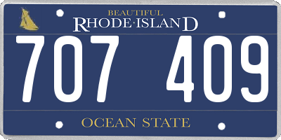RI license plate 707409