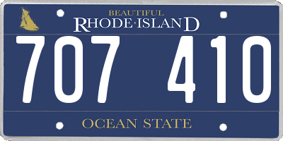 RI license plate 707410