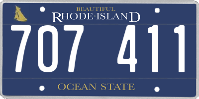 RI license plate 707411