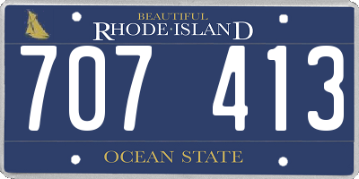 RI license plate 707413