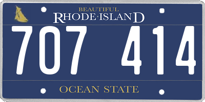 RI license plate 707414