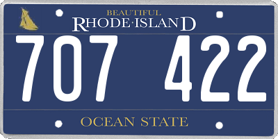 RI license plate 707422