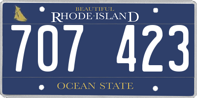RI license plate 707423