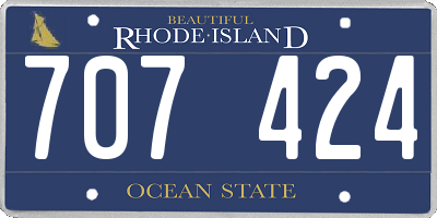 RI license plate 707424