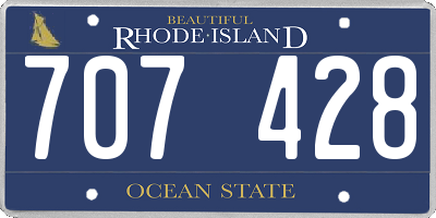 RI license plate 707428