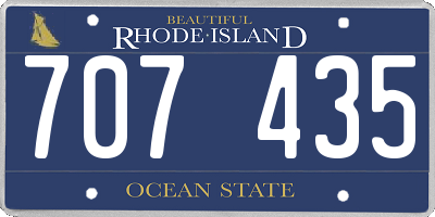 RI license plate 707435