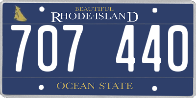 RI license plate 707440