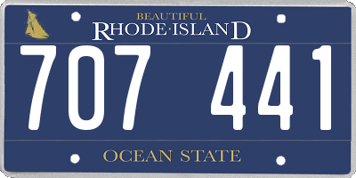 RI license plate 707441